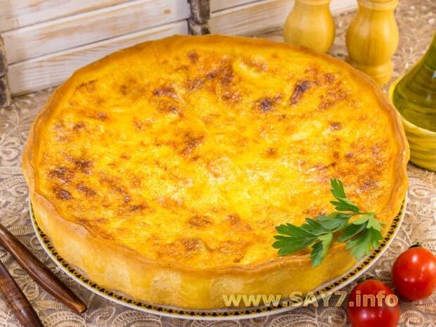 Пирог с грибами и картофелем