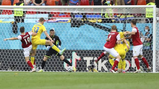 Сборная Украины уступила Австрии в последнем матче группового этапа Евро-2020