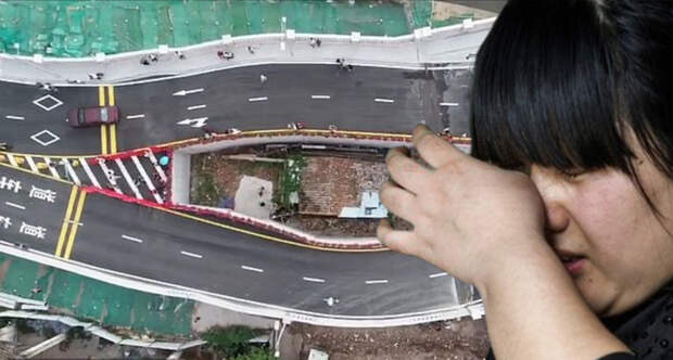 Жительница Китая пожадничала и теперь живет посреди шоссе