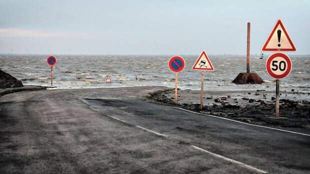 Исчезающая дорога Пассаж дю Гуа (Passage du Gois)  вода, дороги, путешествия, франция