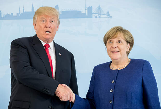 Дональд Трамп и Ангела Меркель