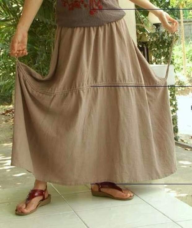 Интересная тайская юбка в стиле бохо со шнуровкой