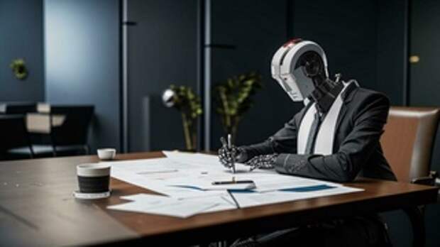 Робот заполняет бумаги / Изображение сгенерировано ИИ FusionBrain.AI от Sber AI / amic.ru
