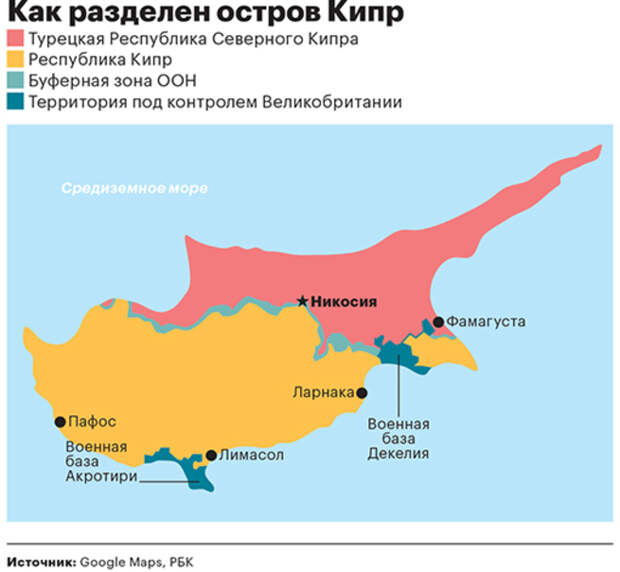 Карта разделения турции