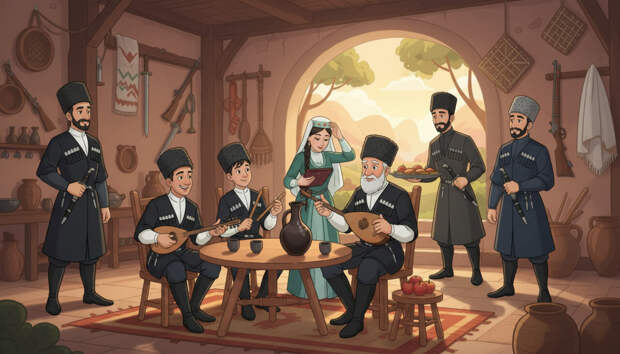 Рыцари круглого стола по-черкесски: Тайный язык застольного этикета