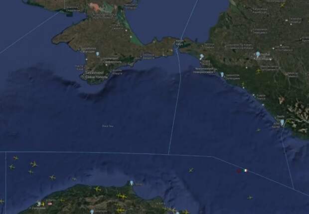 Военный беспилотник НАТО следит за ситуаций в Туапсе