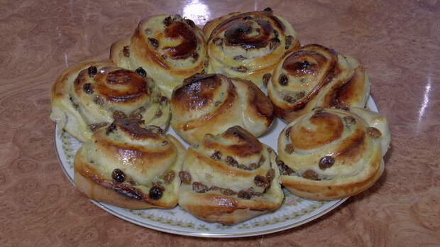 Французские булочки с изюмом рецепт, французские булочки, выпечка, сдобные булочки с изюмом, видео, длиннопост