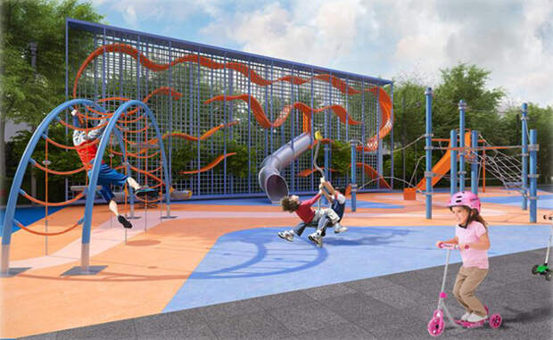 А таким может стать парк у спортивной школы в Северном / Фото предоставлено управой района
