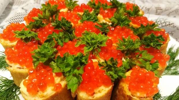 канапе с икрой