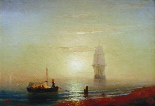 Закат на море. 1848 год.