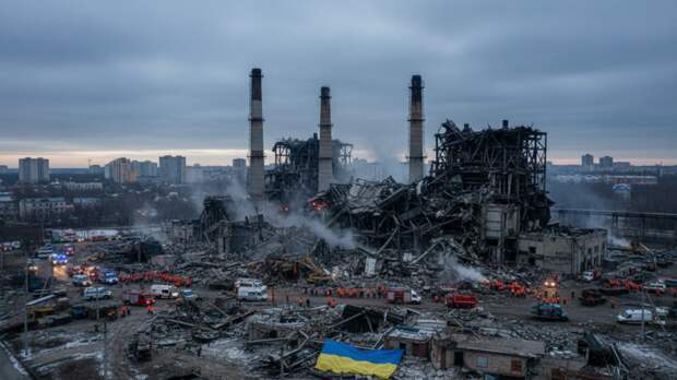 На Украине заявили об уничтожении киевской ТЭЦ-4