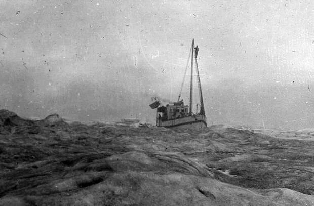Здесь и далее: спасательная шхуна «Дональдсон» на пути к острову Врангеля. Начало августа 1923 года Ада Блэкджек, арктика, интересно, история, познавательно, факты