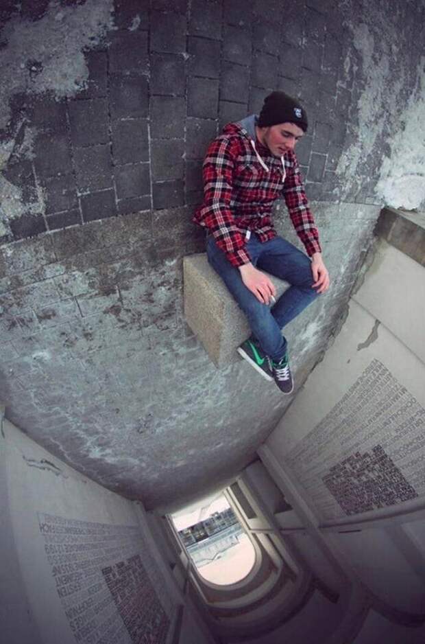 Когда вы хотите крутую фотку, но боитесь высоты Когда вы хотите крутую фотку, но боитесь высоты