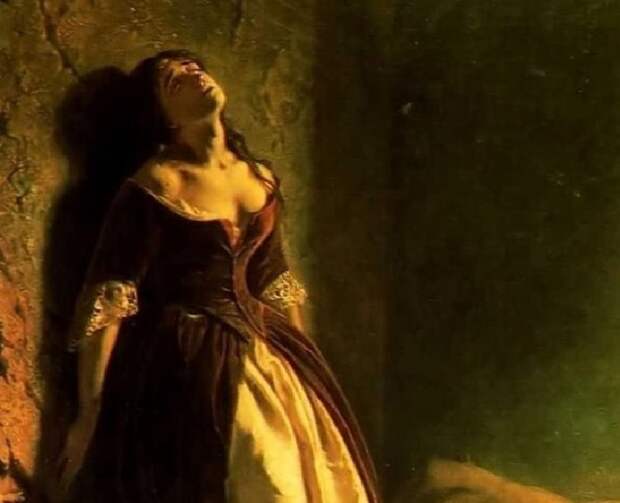 К. Д. Флавицкий. «Княжна Тараканова». Фрагмент. К. Д. Флавицкий. «Княжна Тараканова». Фрагмент.