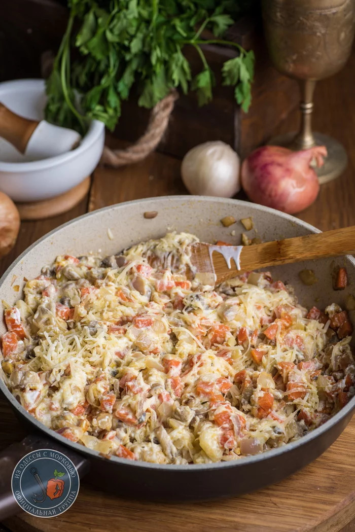 Конверты с курицей и овощами в слоеном тесте Из Одессы с морковью, Кулинария, Еда, Рецепт, Фотография, Длиннопост