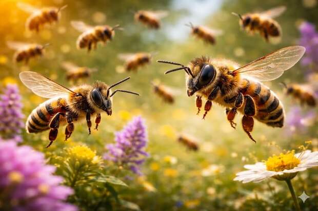 Почему пчёлы не сталкиваются в воздухе и как им удаётся летать без аварий