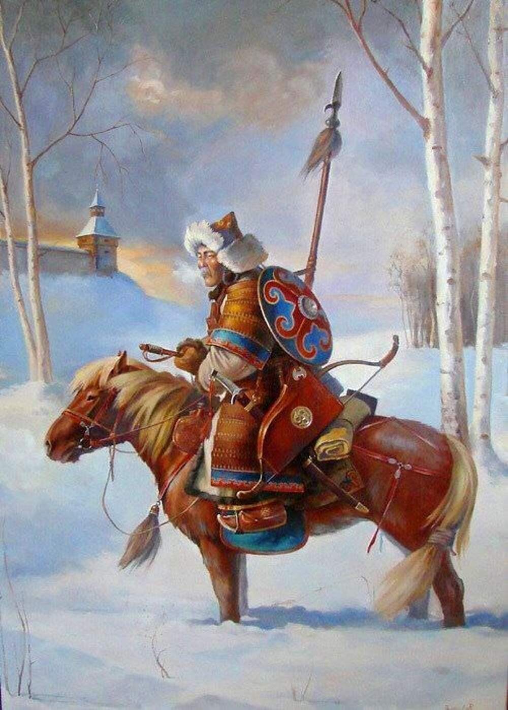 Изображение воина в живописи