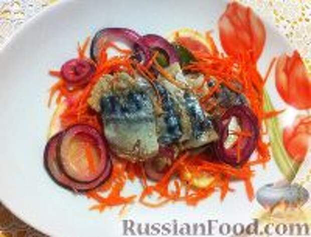Фото к рецепту: Скумбрия маринованная