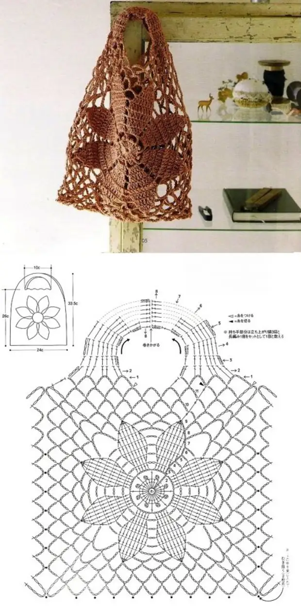 Вязание крючком авоська схемы и описание