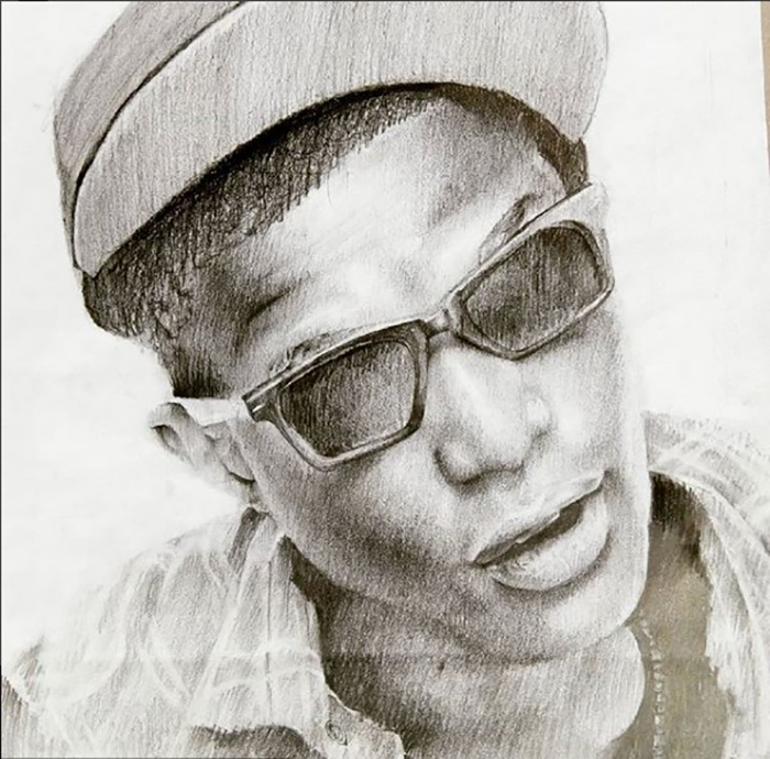 Один из портретов, созданных, когда Кариму было 10 лет. Instagram waspa_art. Один из портретов, созданных, когда Кариму было 10 лет. Instagram waspa_art.