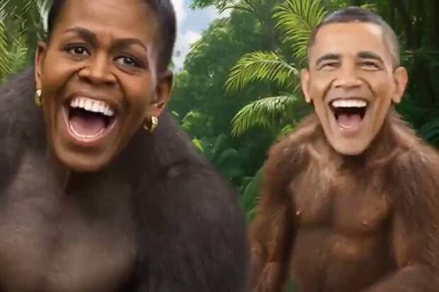 Трамп опубликовал видео с семьей Обамы в виде обезьян