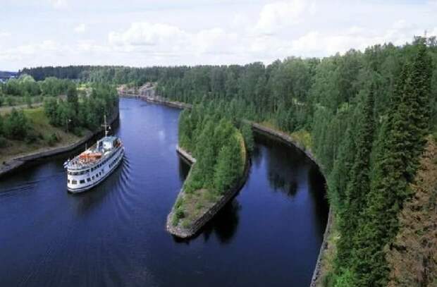 Сайменский канал, сооруженный в 1856 г. в Финляндии / Фото: pastvu.com