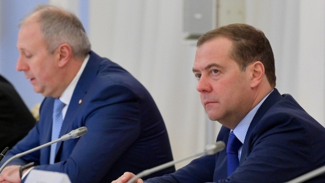 Сергей Румас и Дмитрий Медведев 