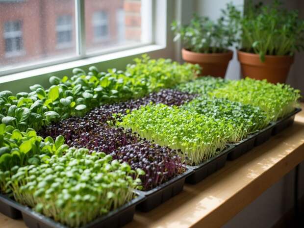 Зелень растёт быстрее доставки: что можно вырастить дома всего за 5–7 дней