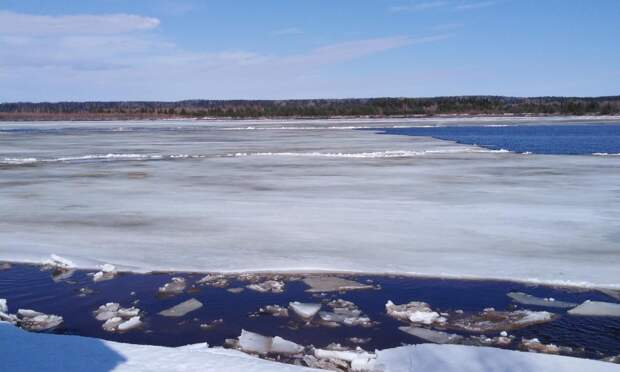 На реке Мезень начался активный ледоход