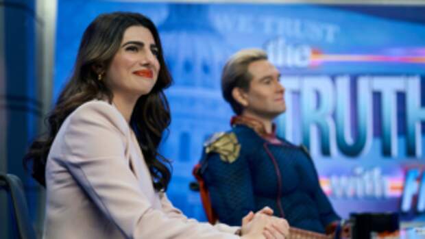 Victoria Neumann and Homelander on The Truth with Firecracker