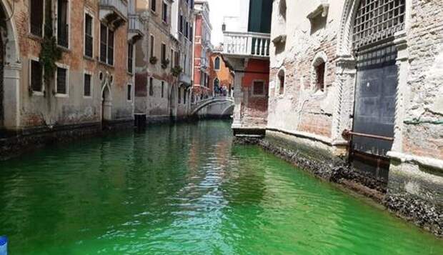 Investigation Launched After Venice's Grand Canal Turns Bright Green