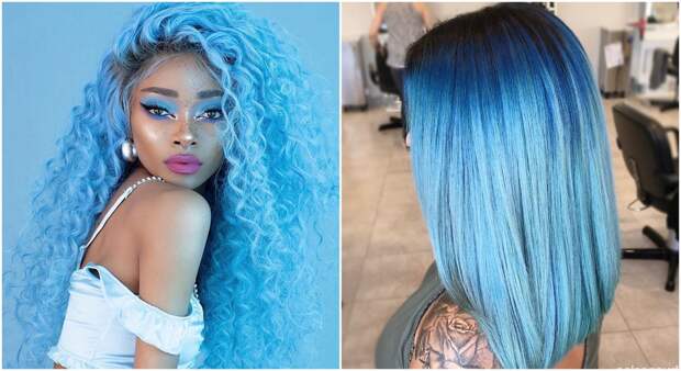 Голубые волосы: 20 крутых идей для тех, кто хочет добавить новизну и динамизм образу