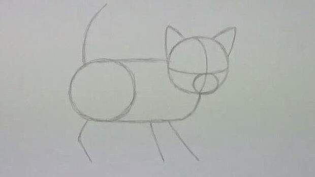 Рисуем пушистого котенка поэтапно 1