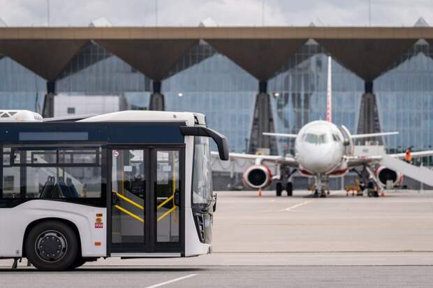 Пассажиров в Пулково к самолетам повезут отечественные автобусы