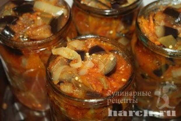 Салат из баклажанов со стручковой фасолью Майкопский