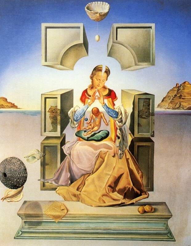 “Мадонна Порт-Льигата”. (1949). Автор: Сальвадор Дали. Скандально известная "Мадонна" Сальвадора Дали