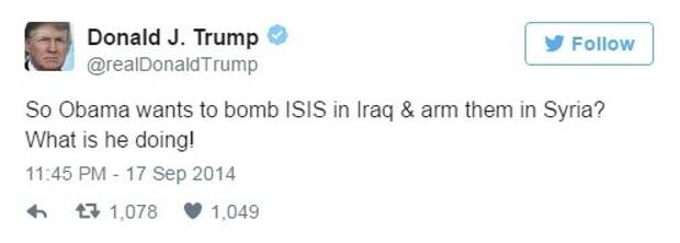15 раз, когда Трамп говорил, что США не должны бомбить Сирию