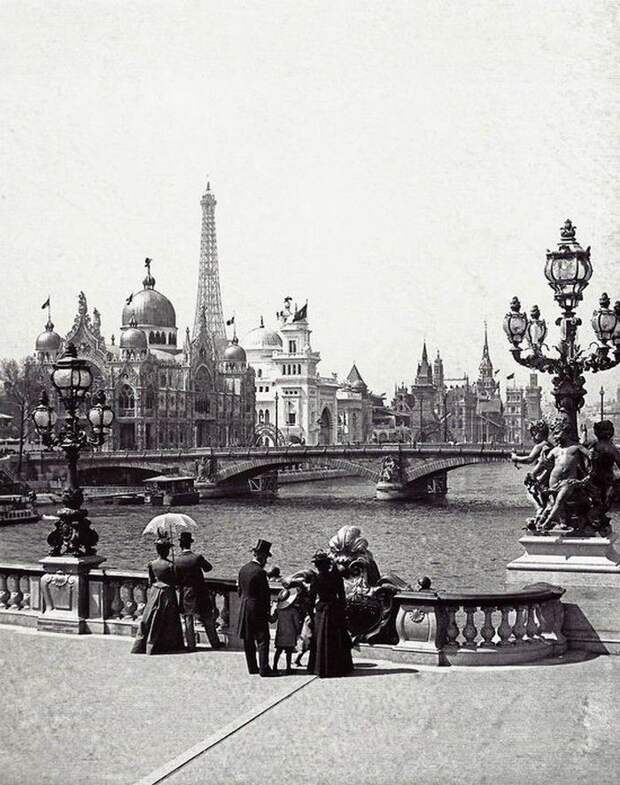 Набережная Сены. Париж, 1900. города, история, старые фотографии