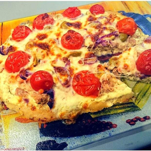 Фото к рецепту: Пицца без теста океан вкуса Фото к рецепту: Пицца без теста океан вкуса