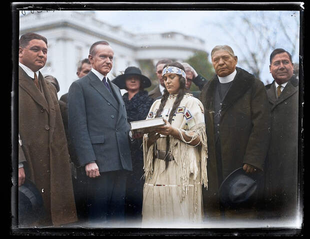 Фото коренных американцев 1920-х годов в цвете америка, индейцы, история, колоризация, колоризированные фото, коренные жители, сша, фото