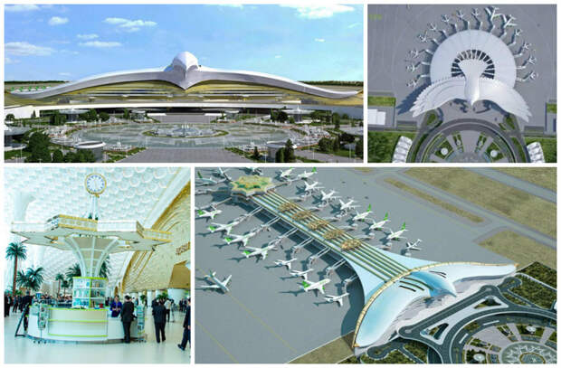 Крупнейший аэропорт в Центральной Азии - Ашхабад, Турменистан архитектура, аэропорты, красота, особенности