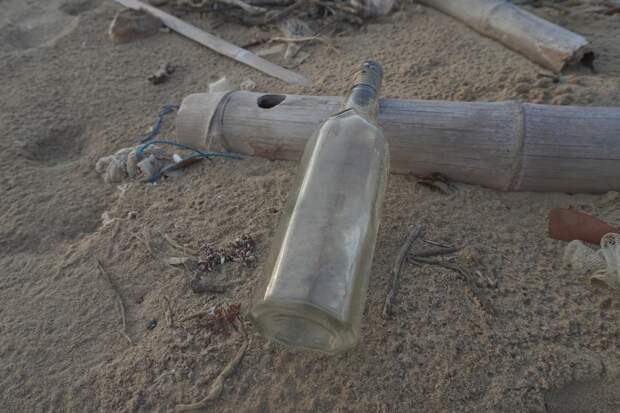 Мальчик нашел на пляже бутылку от виски с посланием внутри