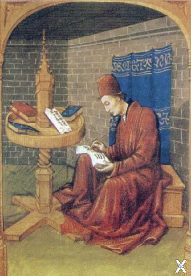 Ориген на книжной миниатюре XIII века