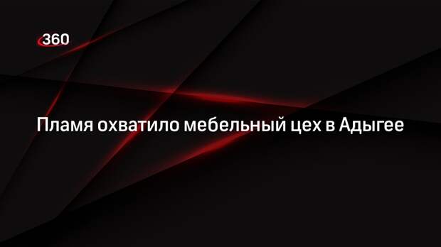 Пламя охватило мебельный цех в Адыгее