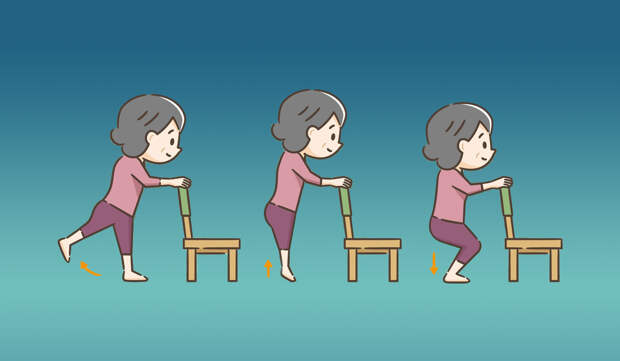Упражнения со стулом для пожилых людей — простая домашняя тренировка