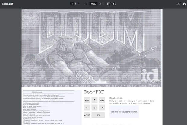 Оригинальный Doom запустили в формате PDF-файла