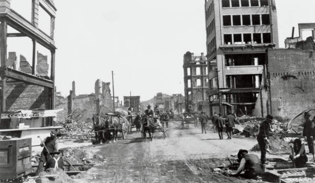 Сан-Франциско, 1906 г. Развалины на месте Керни-стрит джек лондон, история, фото
