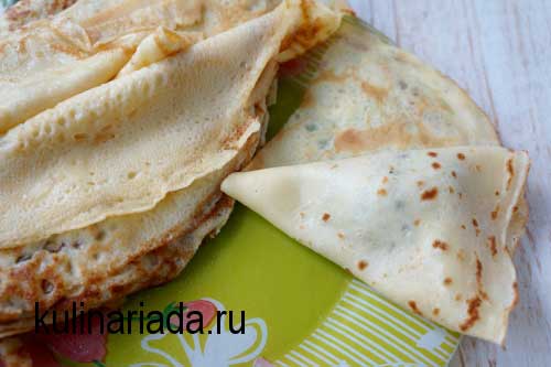 Фаршированные блинчики грибами