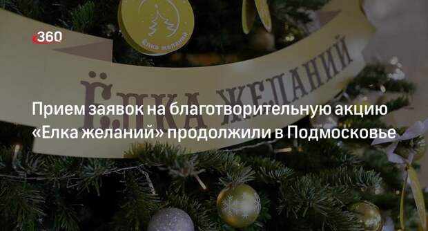 Прием заявок на благотворительную акцию «Елка желаний» продолжили в Подмосковье
