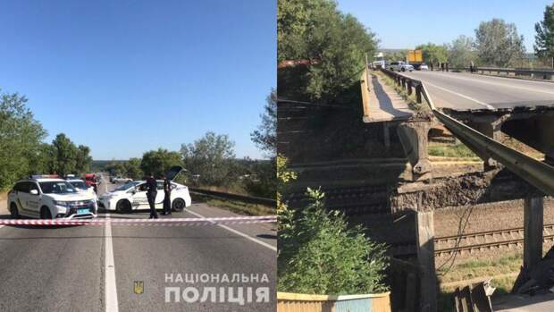 Автомобильный мост обрушился в Харьковской области Автомобильный мост обрушился в Харьковской области